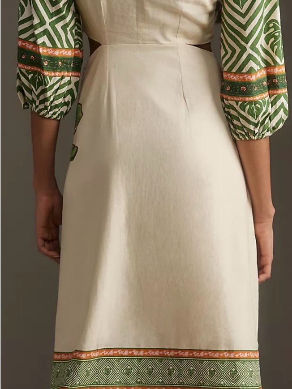 FARM Rio Cream Maxi Dress with Green and Yellow Botanical Print - Picture 3 of 6